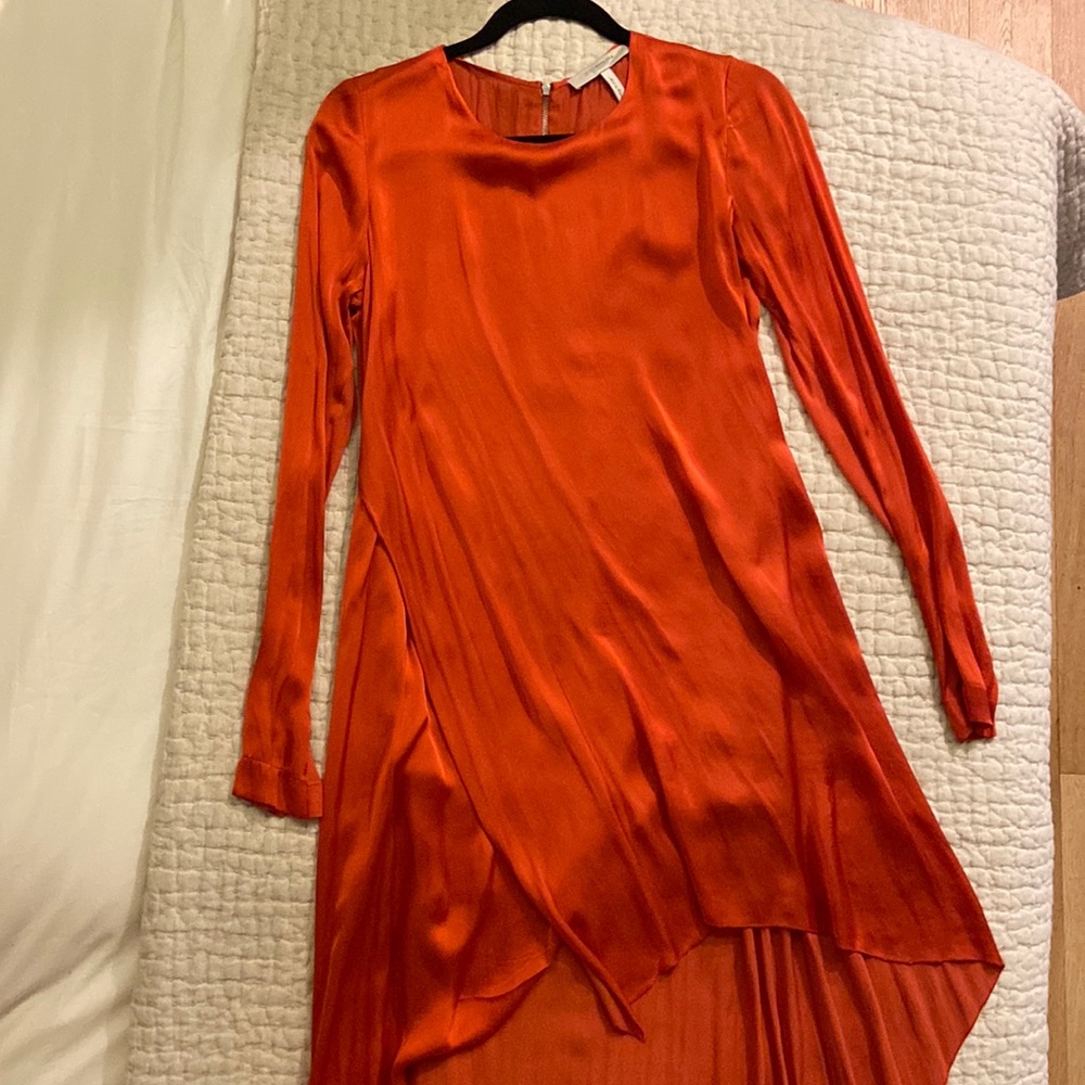 Gorgeous high low silk BCBG Maxazria runway gown